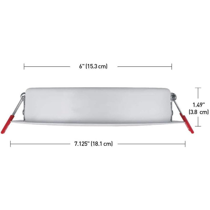 Slim Directional 6" LED Recessed Light Kit – Adjustable CCT, Canless, IC Rated