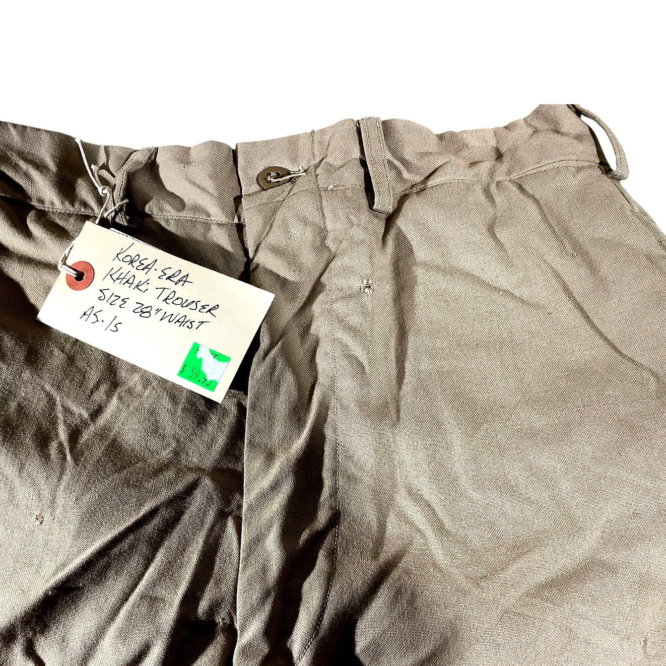 Air Force Tan/Khaki Vietnam Era Wool Trousers 30x36 (Have been Altered 28x29)