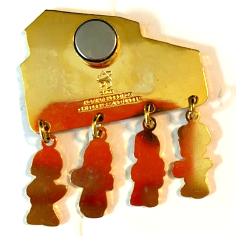 Precious Moments Chapel Enesco Metal Enamel Magnet w 4 Hanging Charms 2x1.75