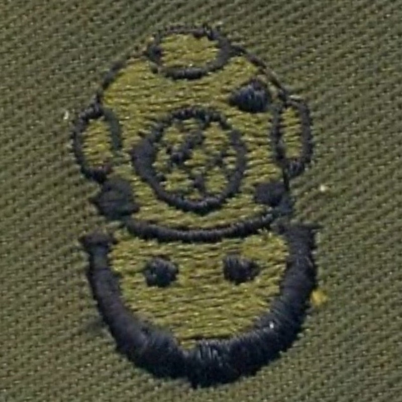 US Army 2nd Class Diver Qualification Patch Subdued ODG Twill Sew‑On 2‑1/4" × 2"