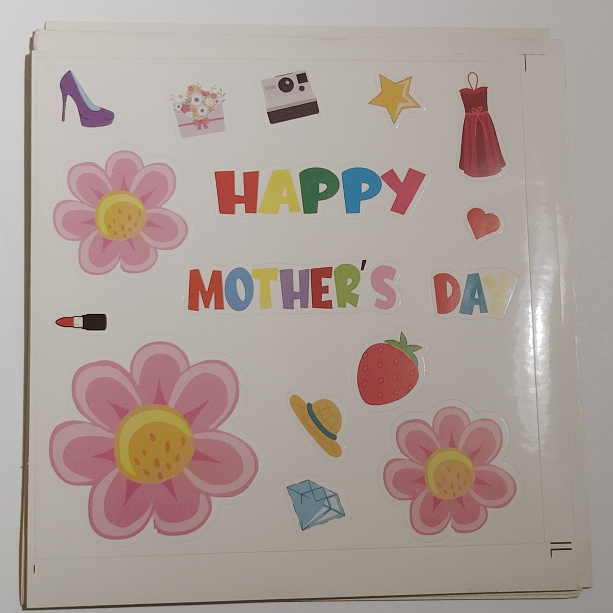 170+ Vinyl Sticker Embellishments 11 Sheets Mother’s Day & Floral Scrapbooking