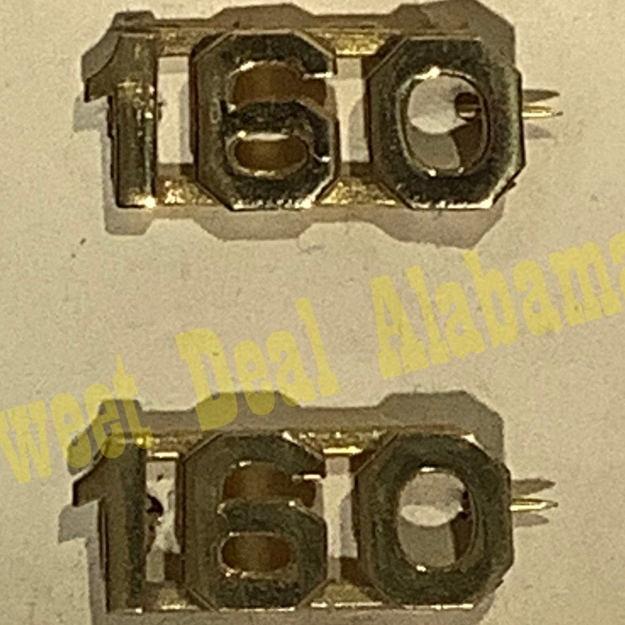 Early/Mid 1900s Brass C-Clasp "160" Collar Device 3/8"H Hat / Lapel Pins Set