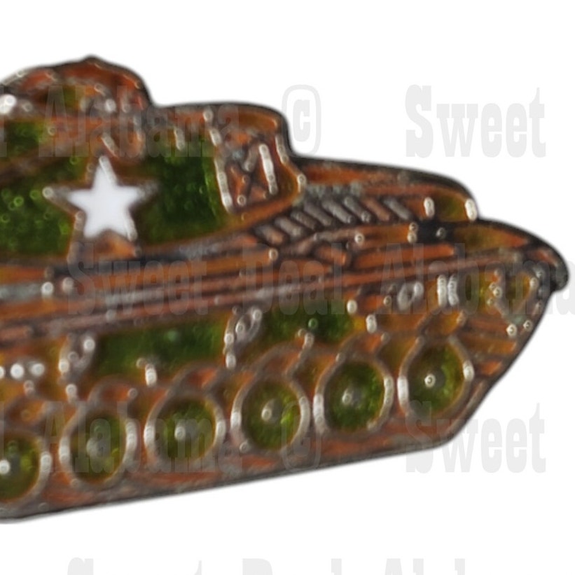 Chafee M24 Tank Vehicle, Collector's Hat, Lapel, Brooch Pin 1-1/8"W x 1/2"H