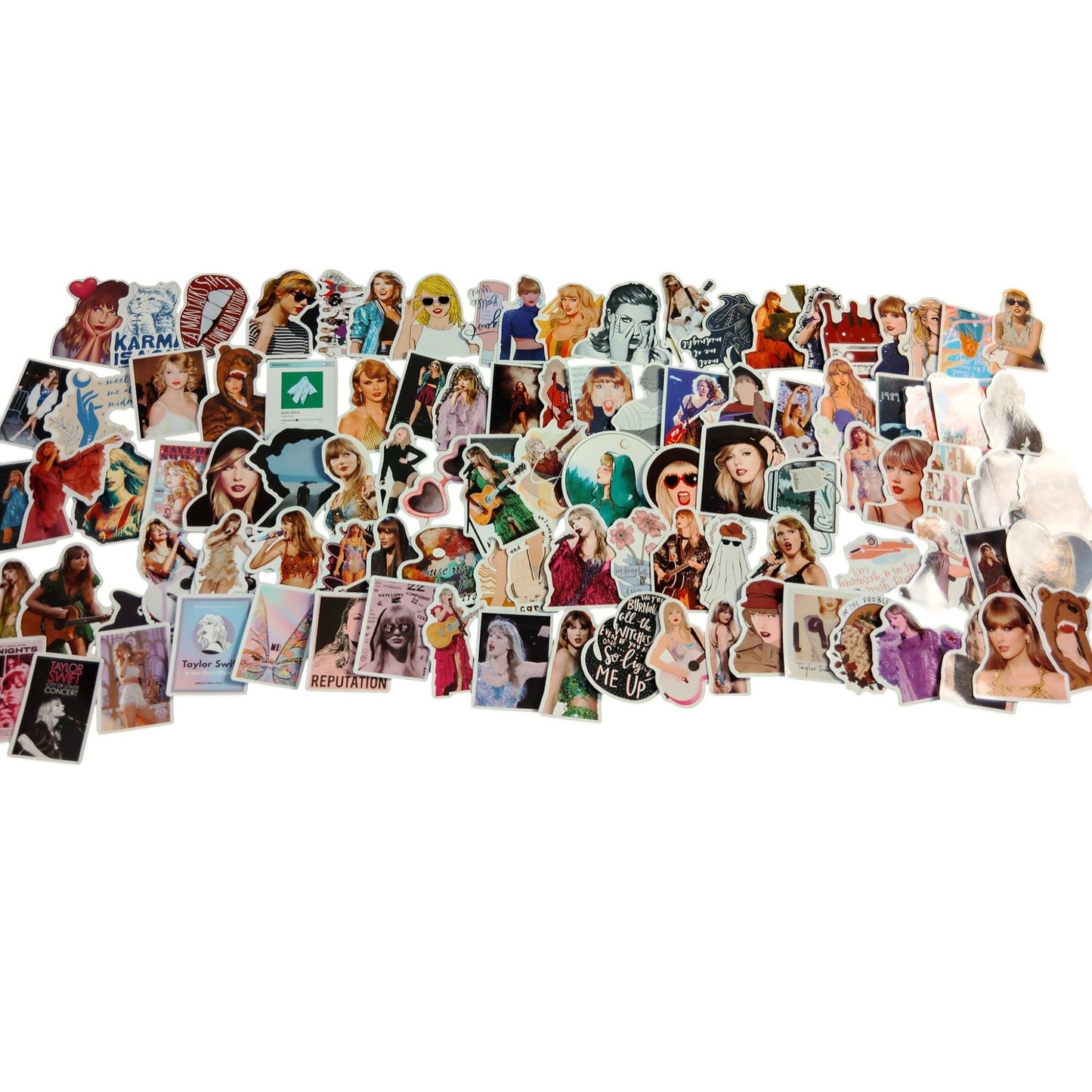 Lot of 100 Taylor Swift Assorted Stickers Pictured, Great for Scrapbooking & More
