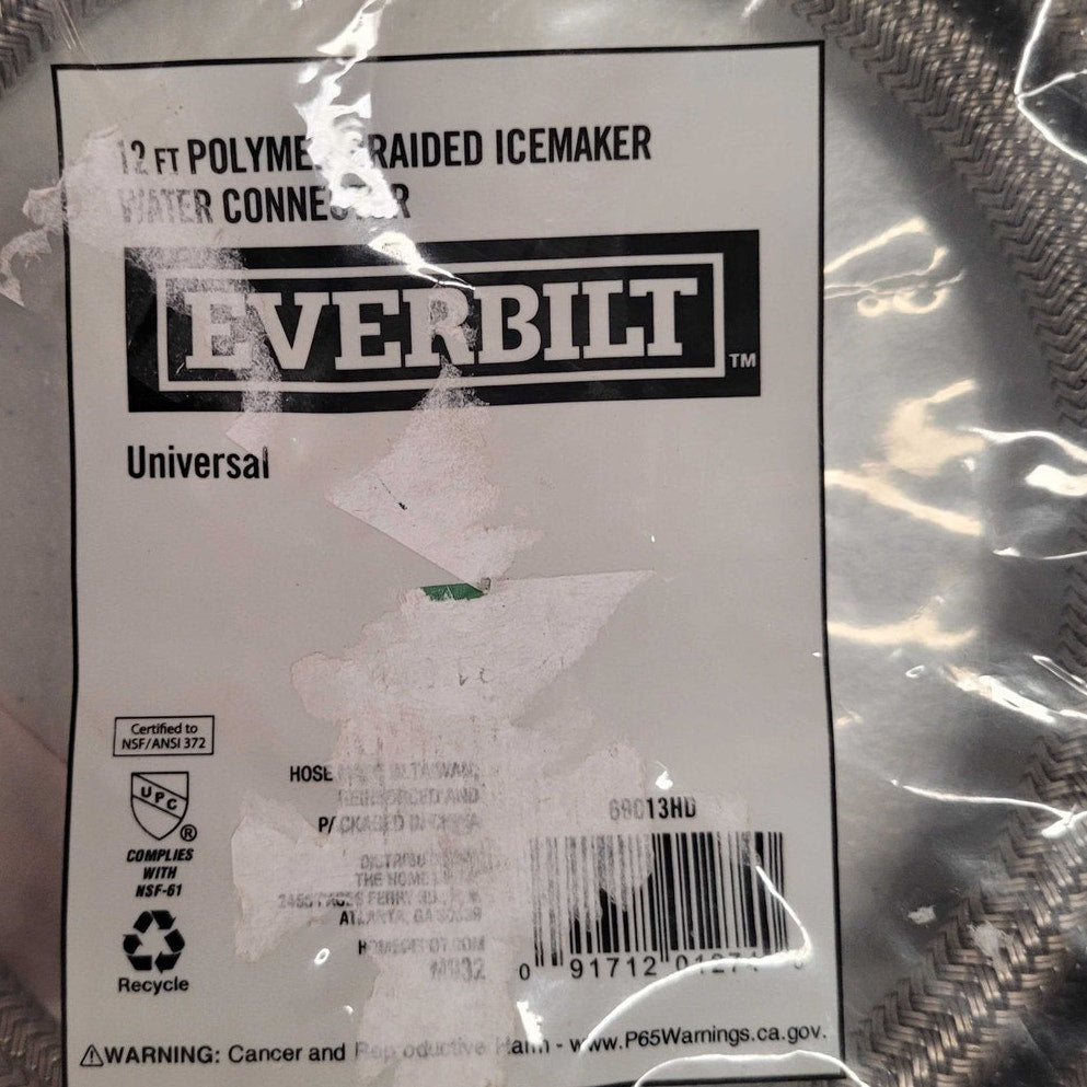 Everbilt 12 ft. Braided Ice Maker Water Supply Line #680113HD