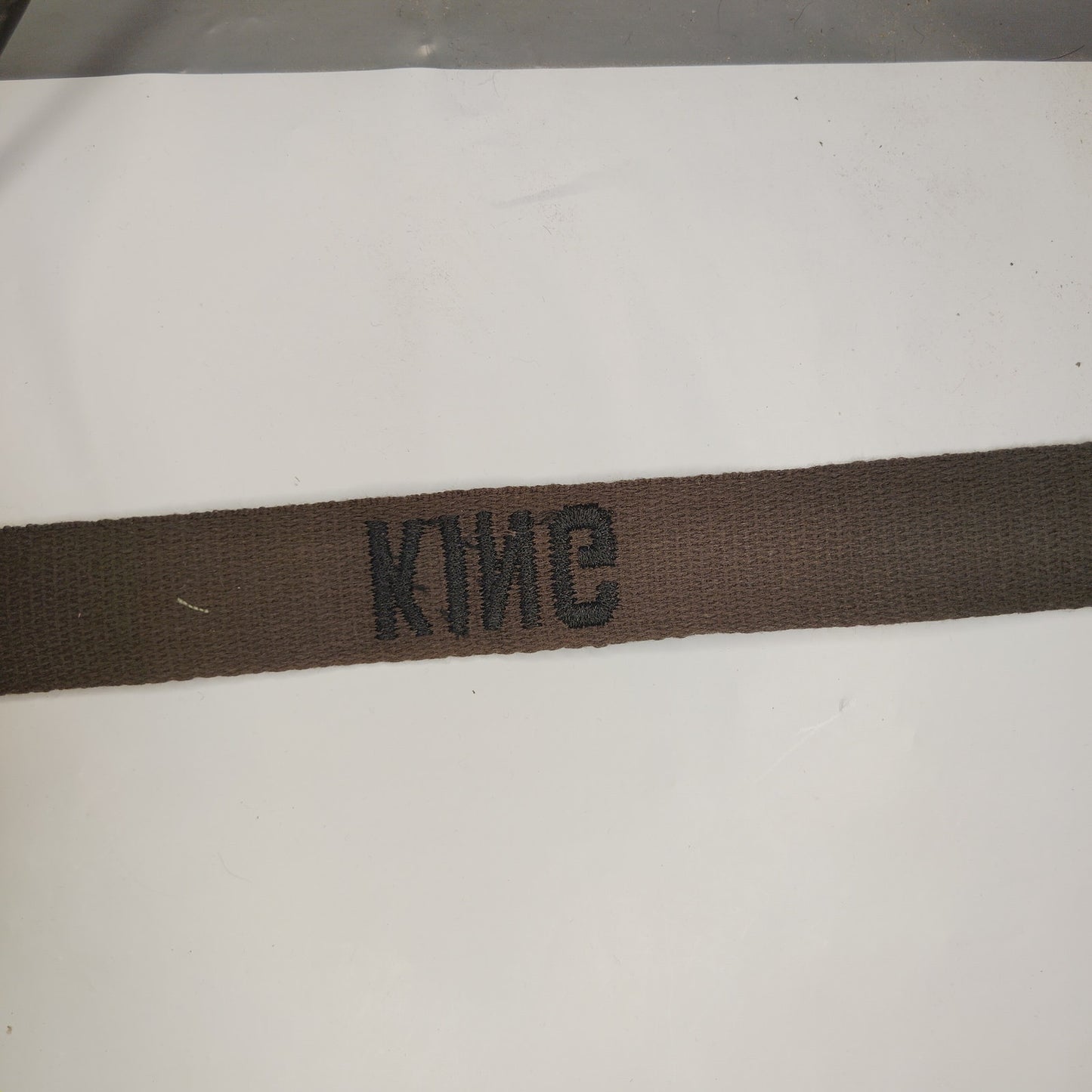 Vintage OD Green Embroidered "KING" Uniform Name Tape 7.75 in. x 1 in. Sew-On
