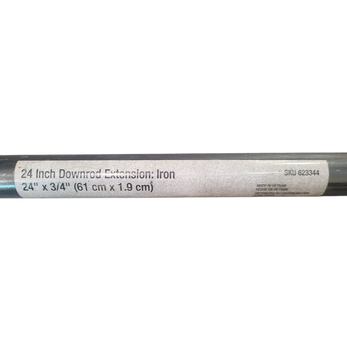24 in. Matte Black Ceiling Fan Extension Downrod for 12 ft. Ceilings