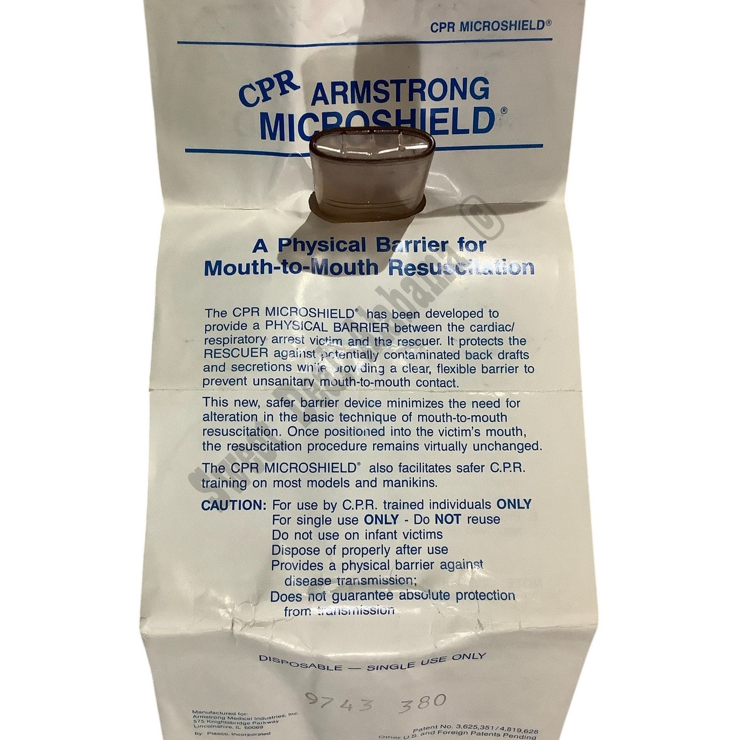 VTG Military Issue CPR Microshield Clear Mouth-To-Mouth Resuscitation Barrier