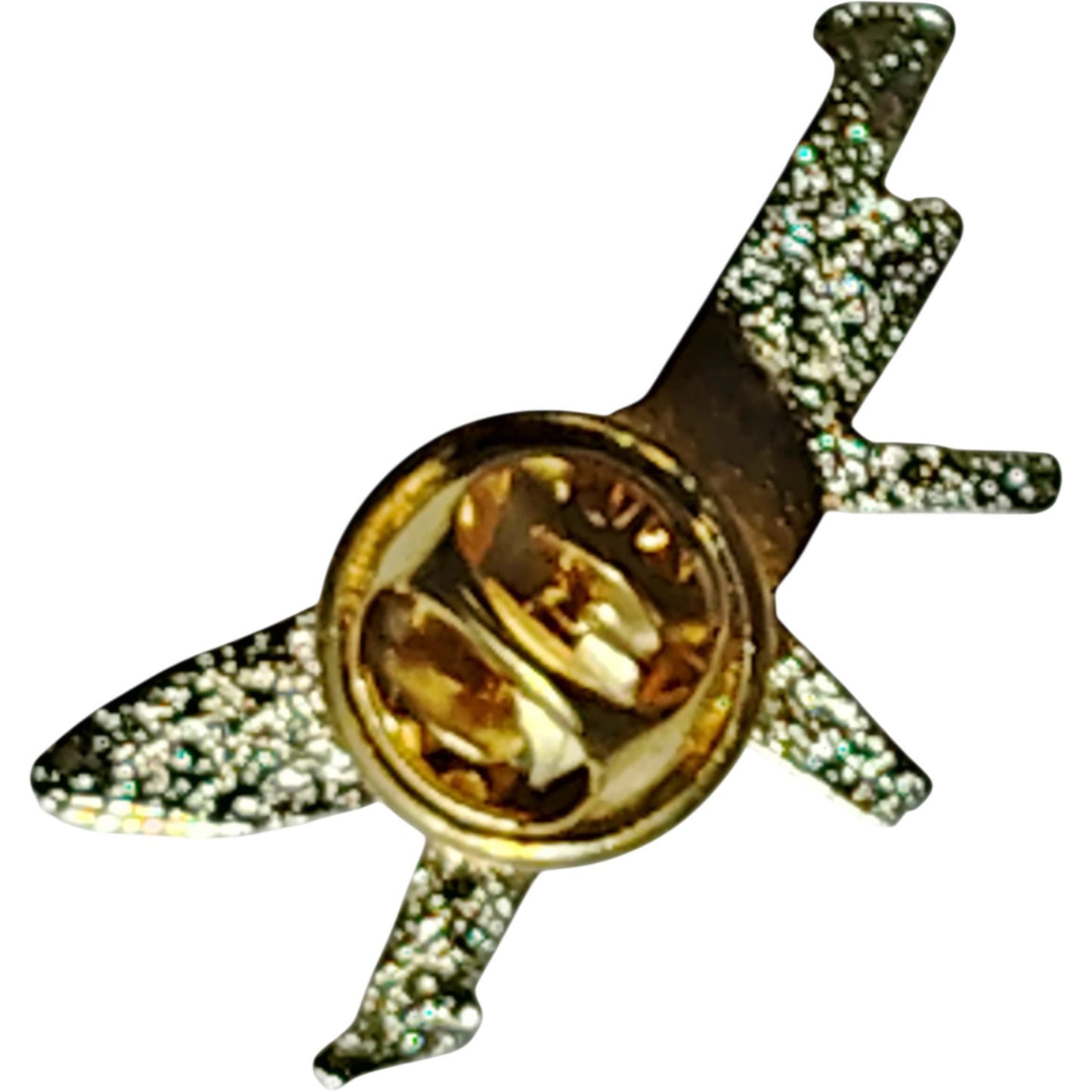 F/A-18 Hornet Hat, Lapel, Brooch Pin – 1-1/4" x 5/8", Blue/Yellow Enamel, Military Clutchback