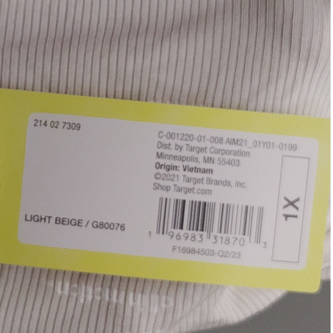 All in Motion Women’s Twist Front Long Sleeve Top Light Beige 1X