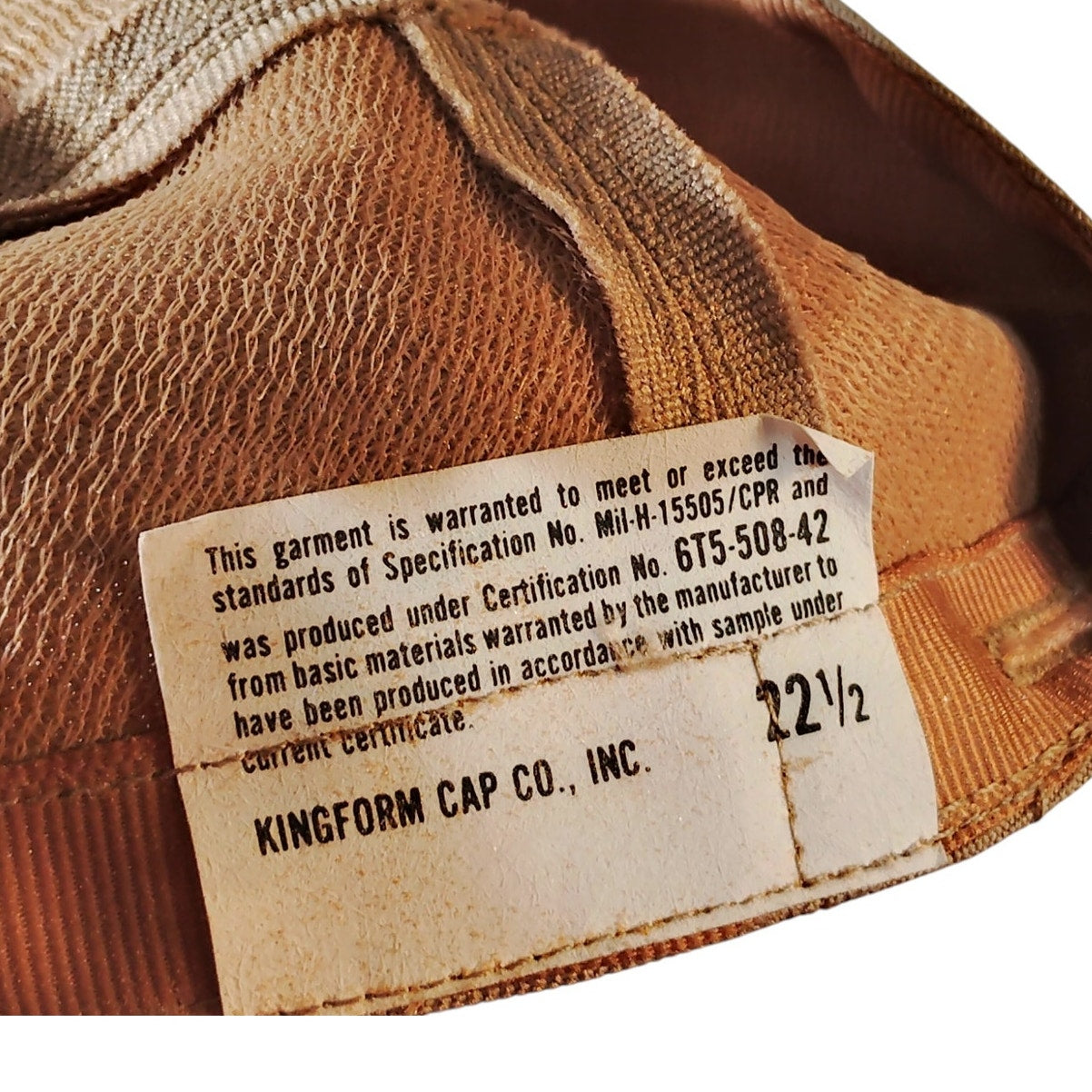 Kingform Women's Khaki Cover Cap Size 22.5 Poly/Wool Tropical NWT