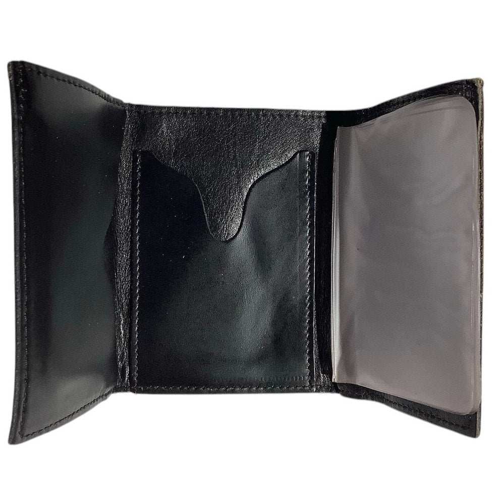 Trifold Leather Wallet, Embossed Mexico and Sombrero 3-1/8"H x 4-1/4"W