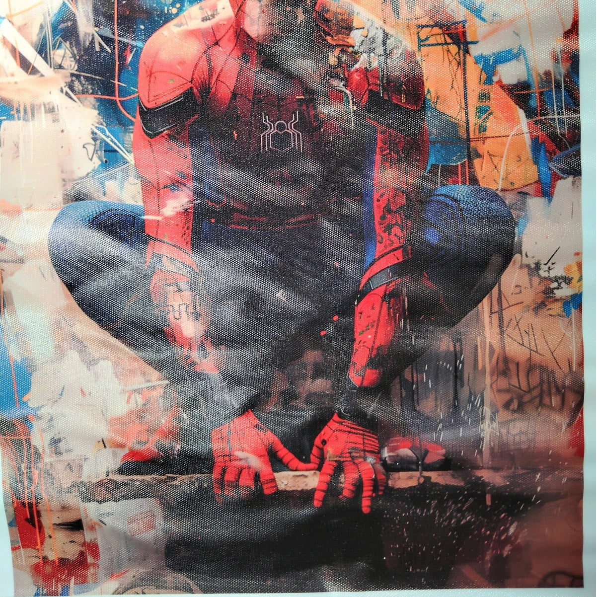 Spider-Man Abstract Graffiti Wall Art Poster – Superhero Canvas Style Print (Unframed, 12x18")
