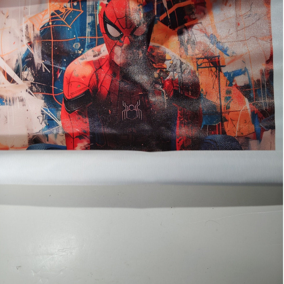 Spider-Man Abstract Graffiti Wall Art Poster – Superhero Canvas Style Print (Unframed, 12x18")