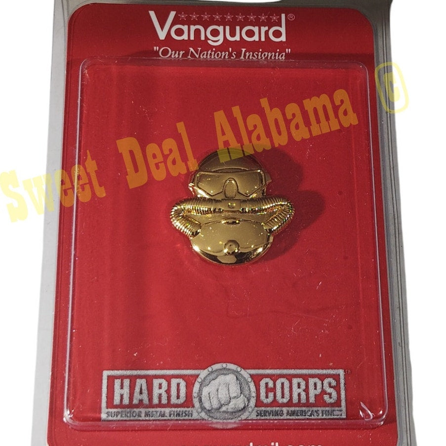 Vanguard Marine Corps Badge Pin: Combatant Divers - Gold, 1"H x 1"W