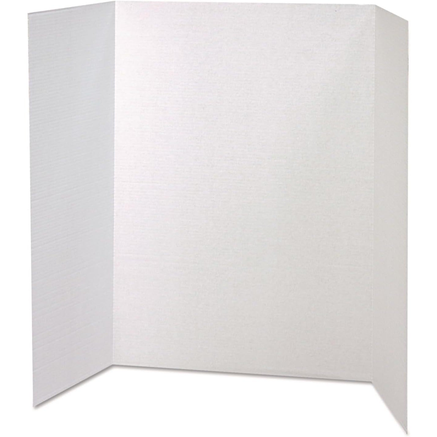 Pacon 37634 Presentation Boards – 48"x36", White, Corrugated Tri-Fold, 4/Carton
