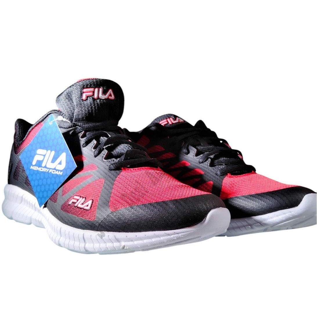 FILA Fantom 6 Men's Running Shoes, Memory Foam, Size 8.5, Red/Black, NIB