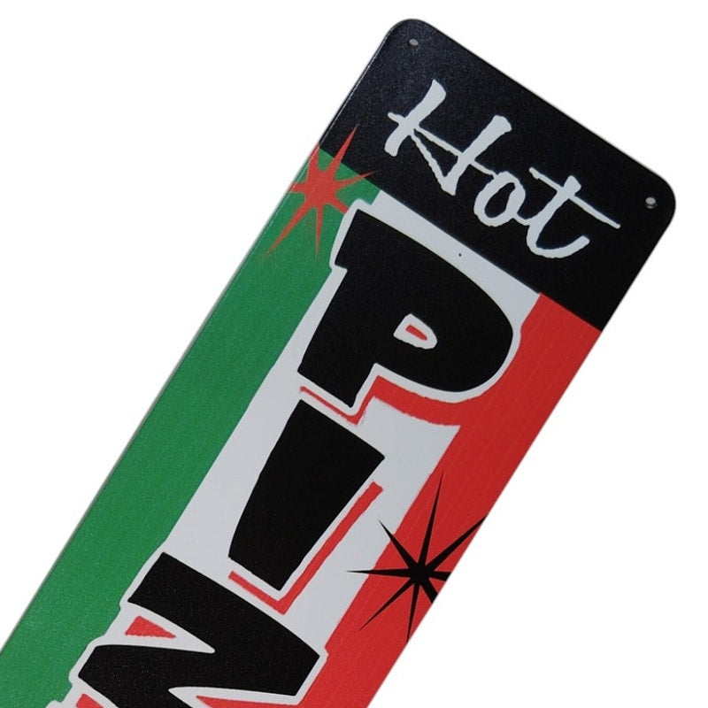 Retro Metal Tin Sign 3.75x15.5" – Hot Pizza Pie Italian Food Shop Diner Restaurant Wall Plaque