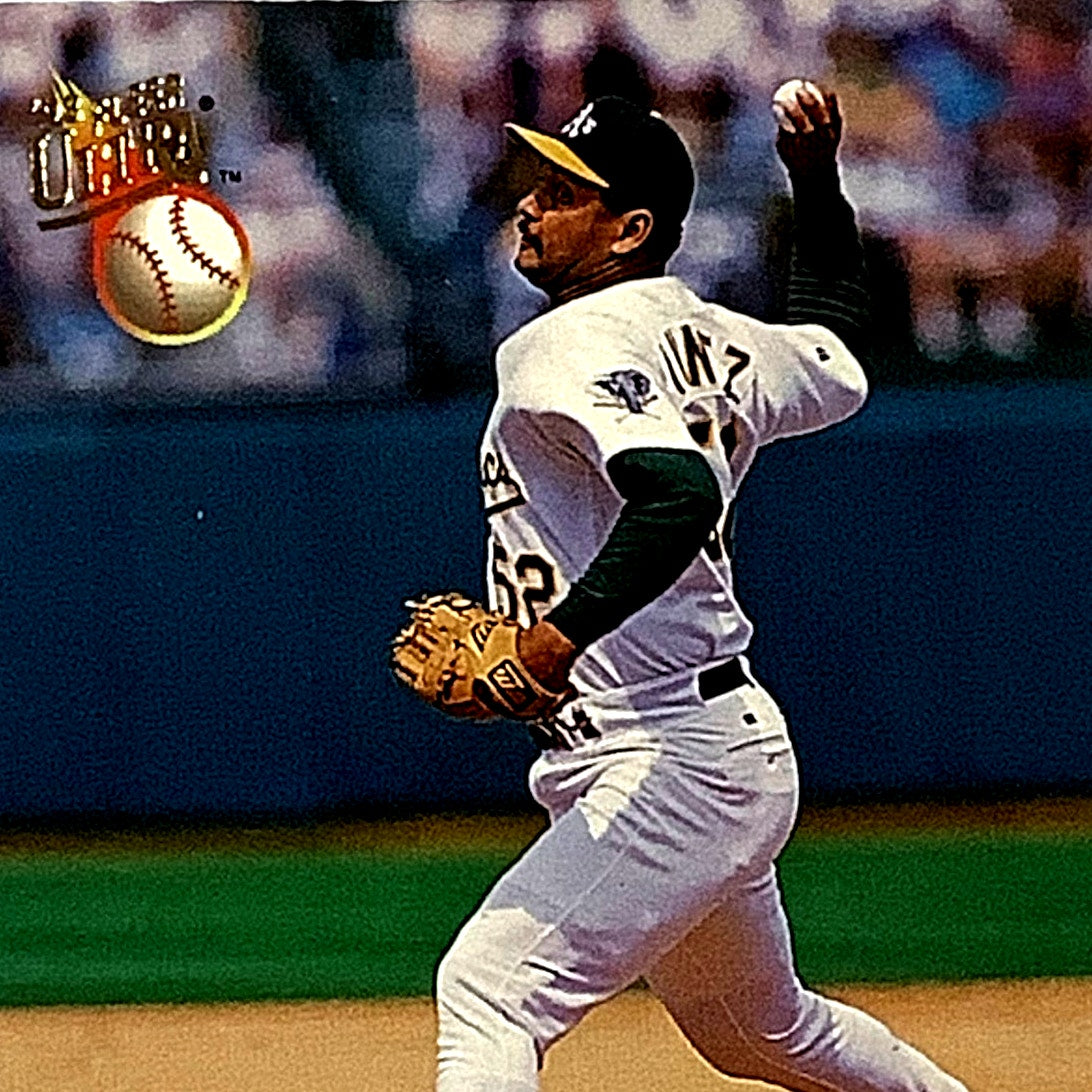 Edwin Nunez, Oakland Athletics, MLB, Fleer Ultra Baseball 1993, Card 611, EX/NM