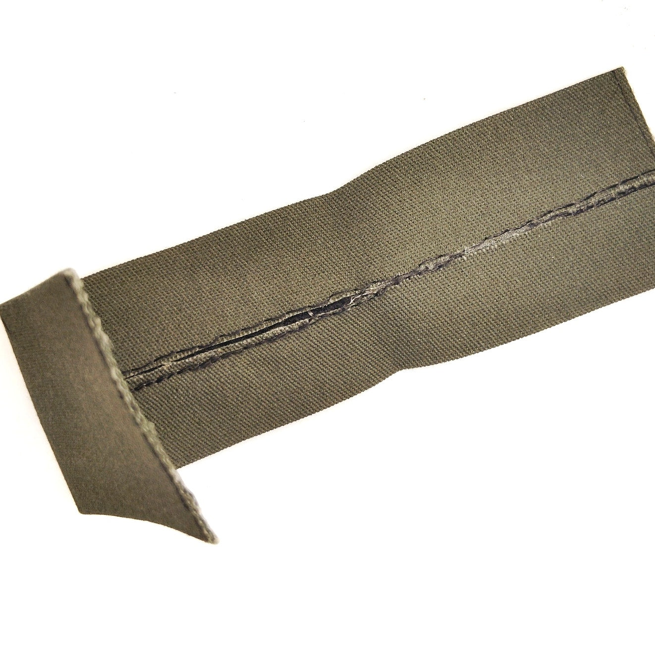 US Navy Seabee Combat Warfare Subdued OD Green Badge Tape – Sew‑On 7‑3/4"