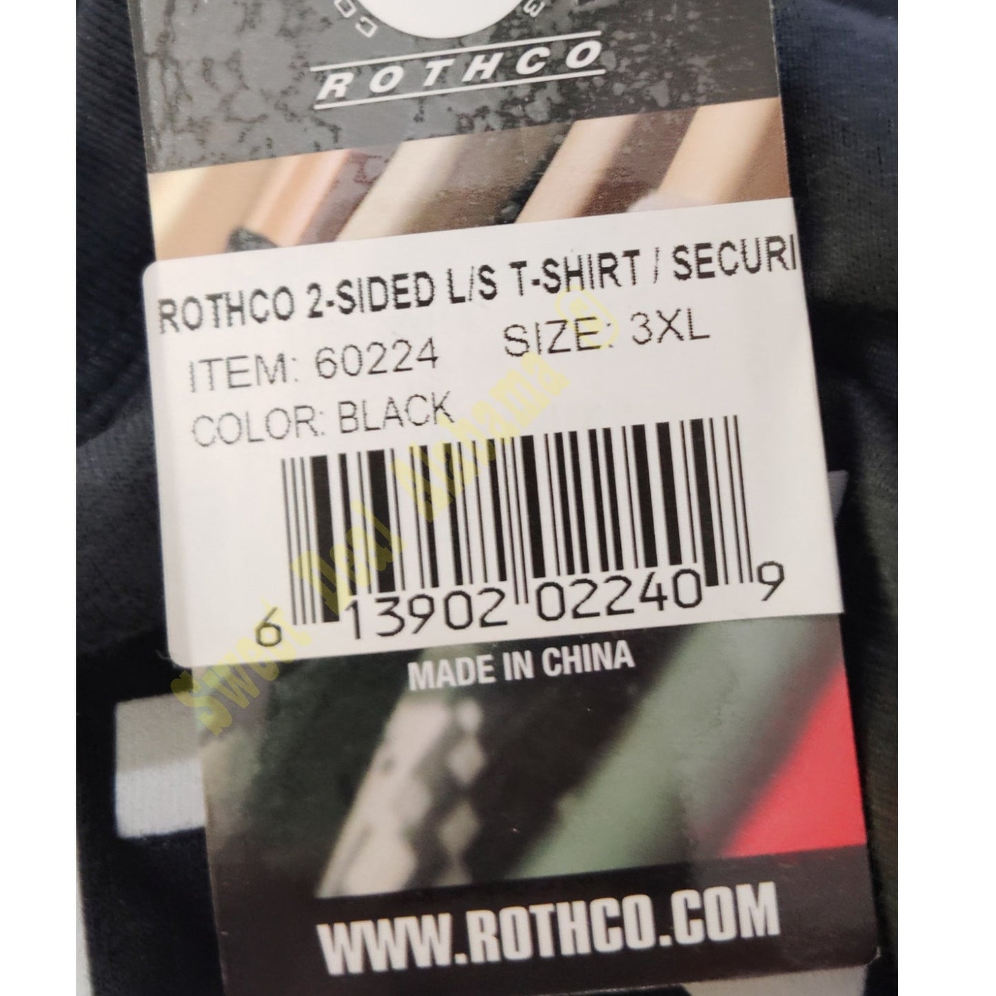 Rothco Black Tactical Shirt - Security - Long Sleeve, Size 3 XL