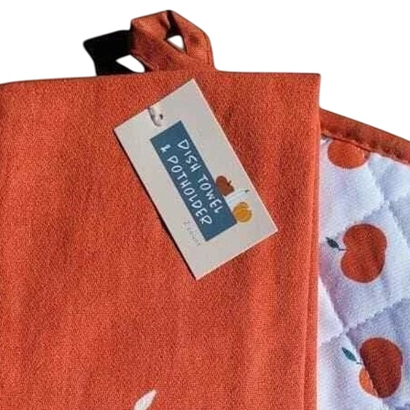 Kitchen Cotton Dish Towel & Pot Holder Set - PICK YOUR OWN APPLES