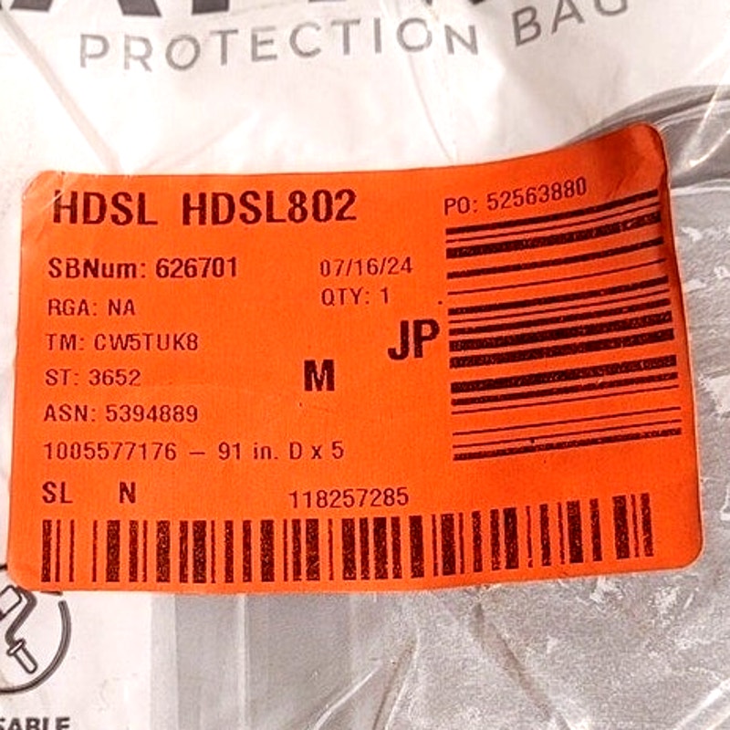 Pratt Retail Specialties 91 in. x 54 in. x 14 in. Twin and Full Mattress Bag