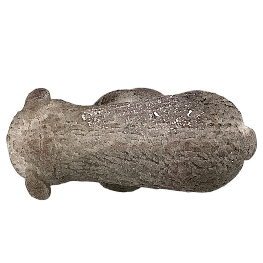 Vintage Miniature Rubber Carved Dog Figure, 1-1/8"L x 3/4"H x 1/2"W
