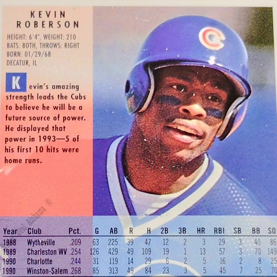 Kevin Roberson, Chicago Cubs, #394, 1994 Fleer Baseball Collector's Card