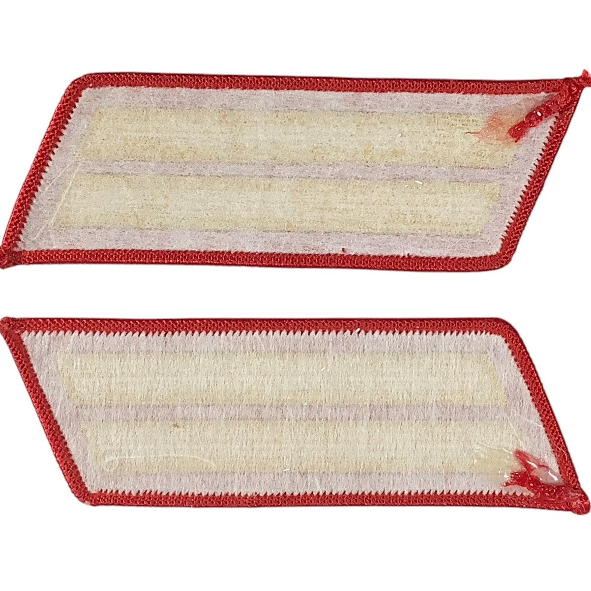 1 Set- 8 Year US Marine Corps Service Stripe (2) Female - Gold on RED