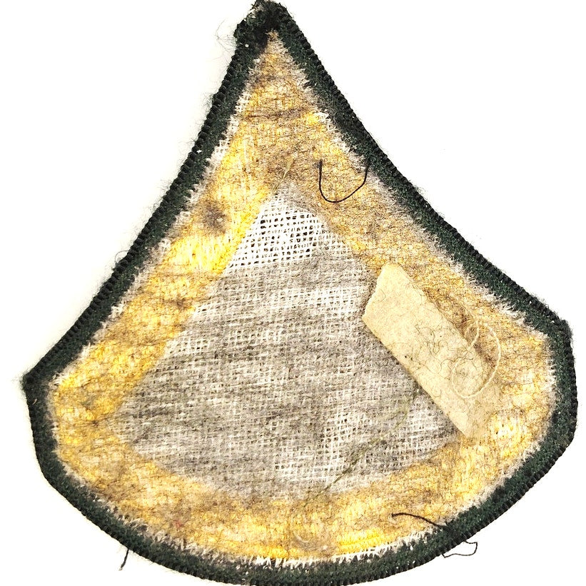 Vintage US Army PFC E‑3 Rank Patch Gold on Black Sew‑On 3‑3/8" × 3" Single Unit