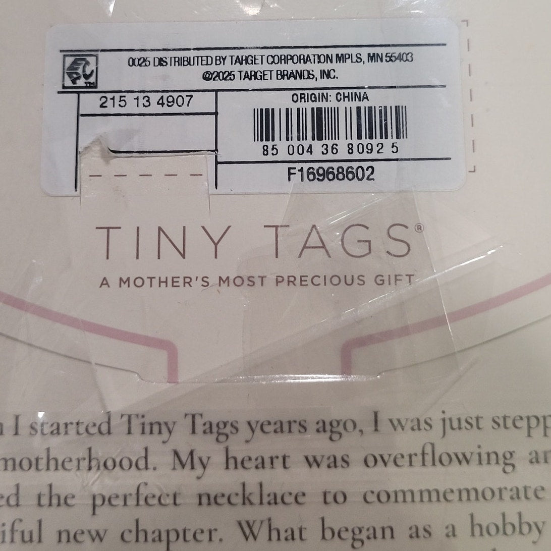 Tiny Tags Silver Plated Mama Bar Chain Necklace - Silver
