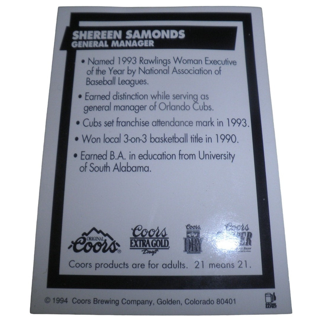 4PK- 1994 Coors Promo, Colorado Silver Bullets - Niekro, Samonds, Sunny & Inouye