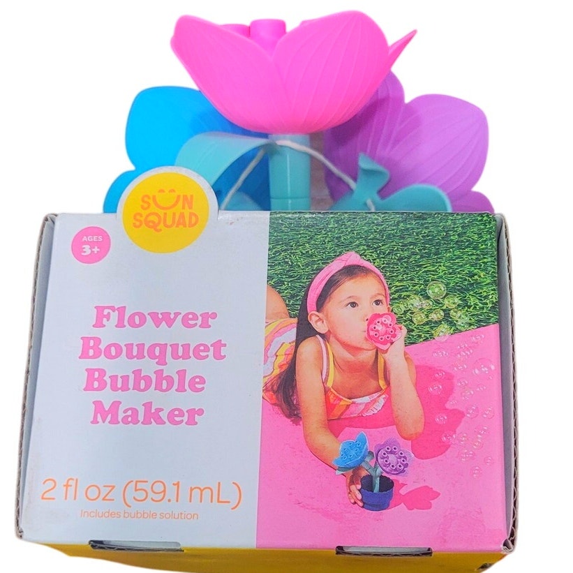 Sun Squad Bubble Endcap Dip and Blow Flowers – Kids Bubble Wand