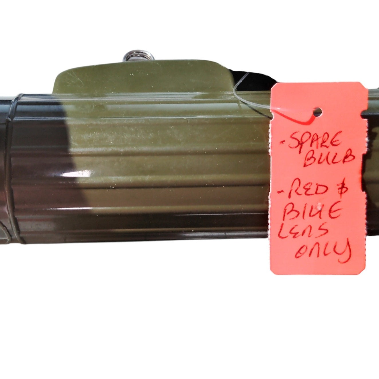 TL-122 Military Surplus Flashlight – ODG | 2 Red & Blue Lens Filters Extra Bulb