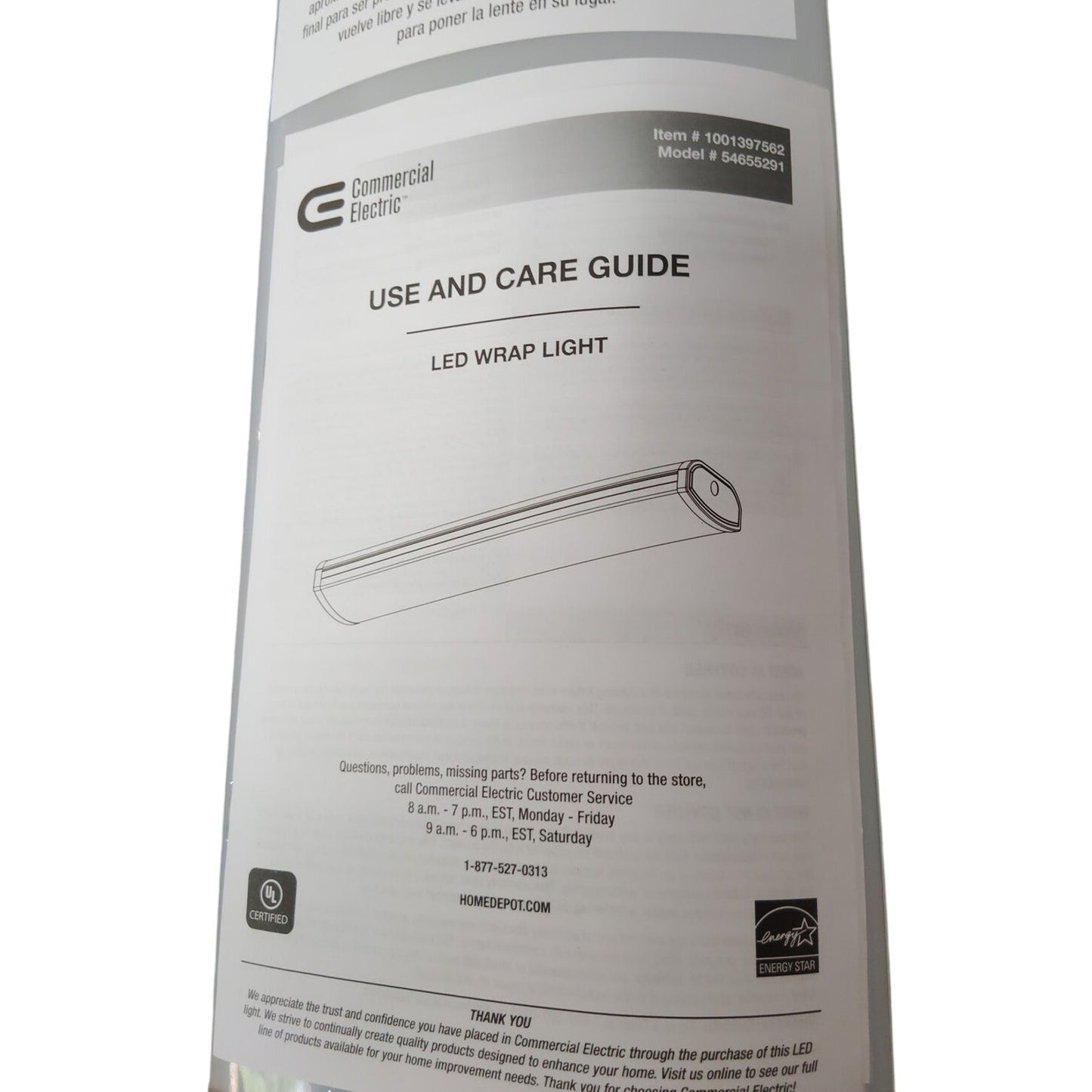 Commercial Electric 2-Pack 24 in. Integrated LED Wraparound Ceiling Light – 1800 Lumens