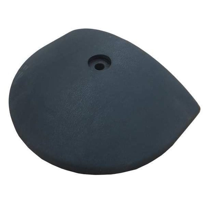 Speed Bump End Cap – Heavy-Duty Rubber, 2-1/2” Height, 9-5/8” Length (# 29NH36A)