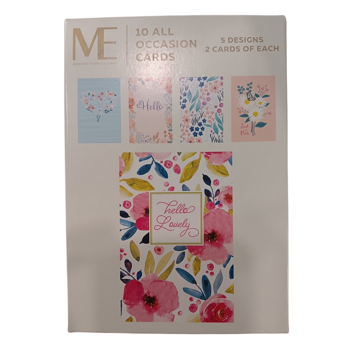 ME All Occasion Cards - 10-Pack - 5 Styles x 2 Each - 4"x6" - Soy Ink, PN 620099