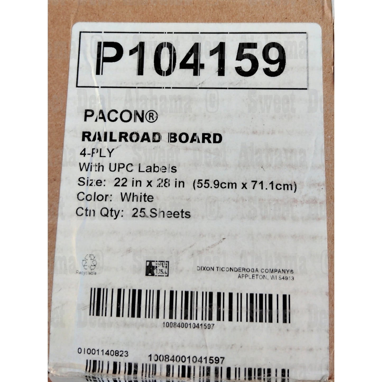 UCreate Poster Board 10-Pk + Pacon 4-Ply Railroad Board 25-Pk, 22"x28", White