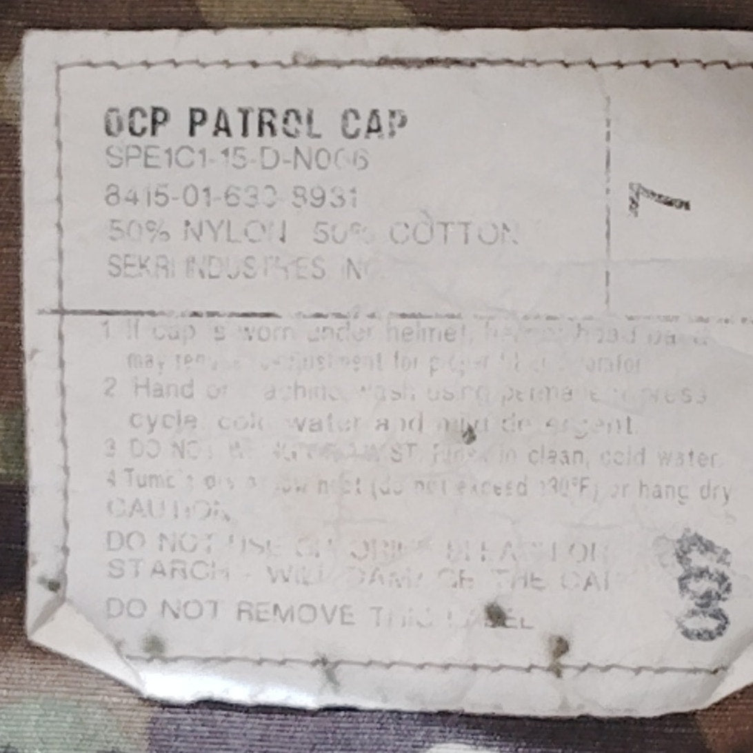OCP Patrol Cap Size 7 Woodland (Faded) Ripstop 50/50 Sekri Industries