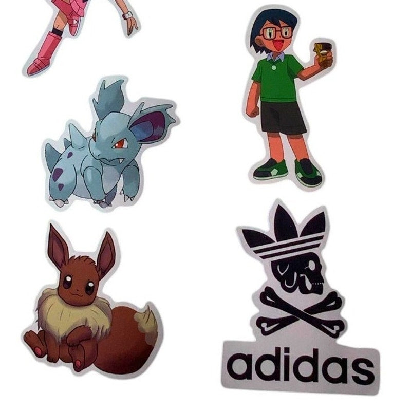 Lot of 20 Pokemon Stickers Pictured, Great for Scrapbooking and More