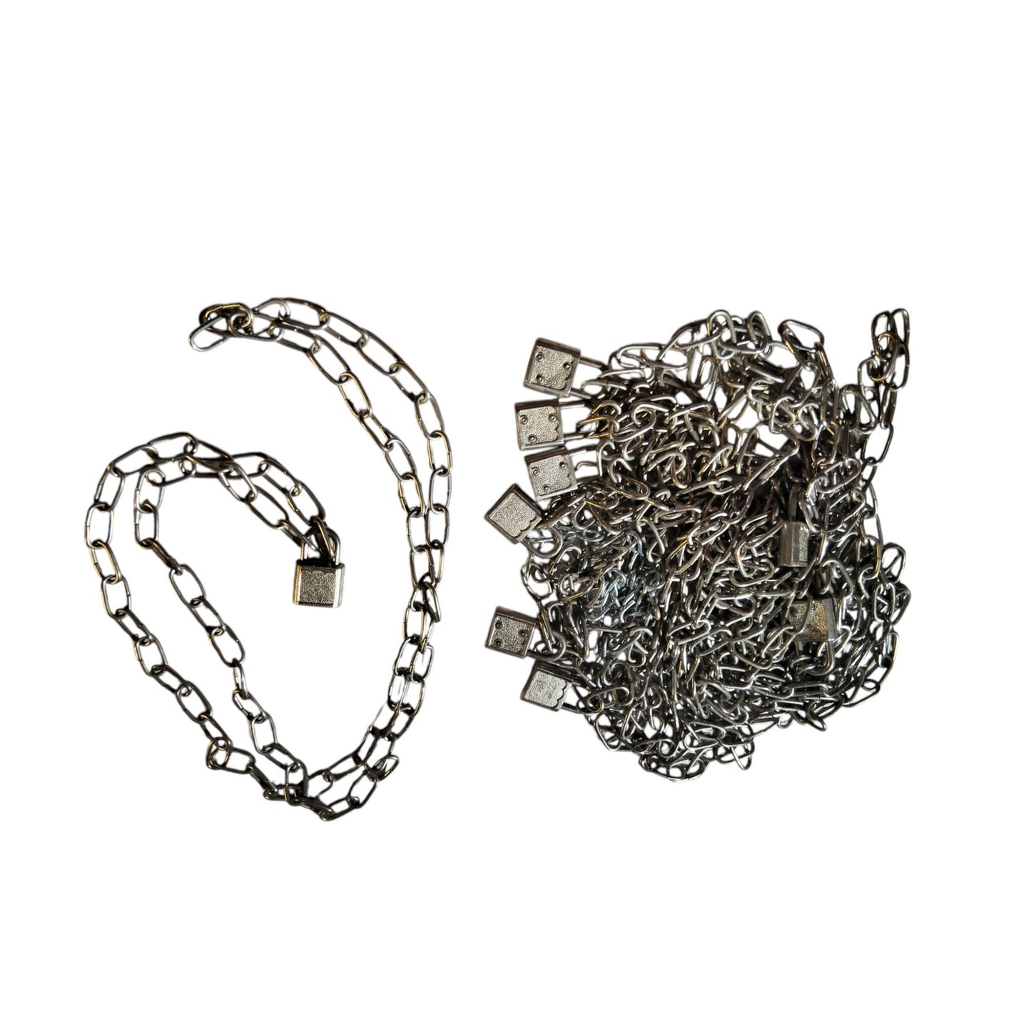 Retail Hardware Bundle –12 x 8" Stainless Rings, 9 Locks (No Keys), 9 Chains
