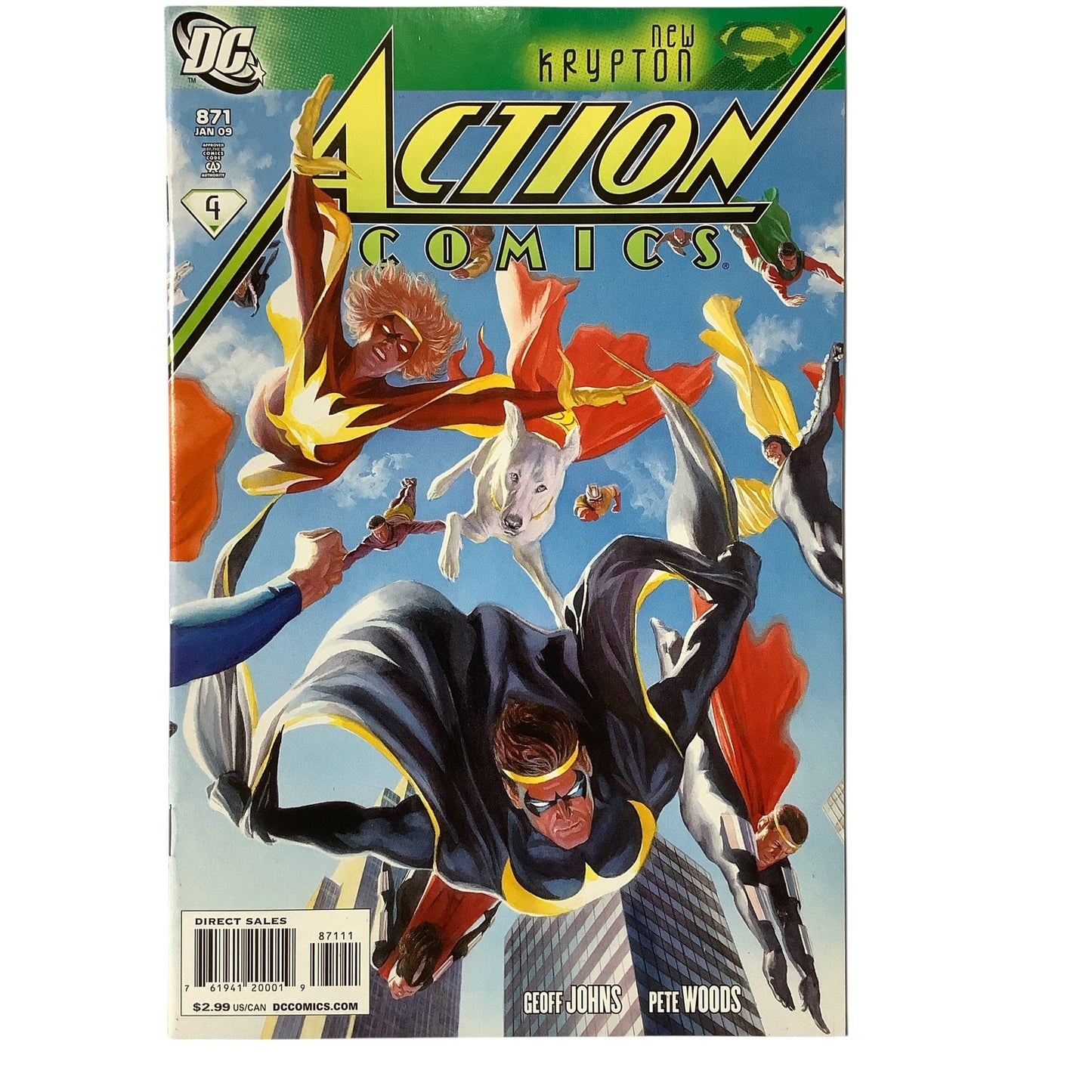 DC, Action Comics #871, New Krypton, Part 4/10, Jan 2009, NM 9.4
