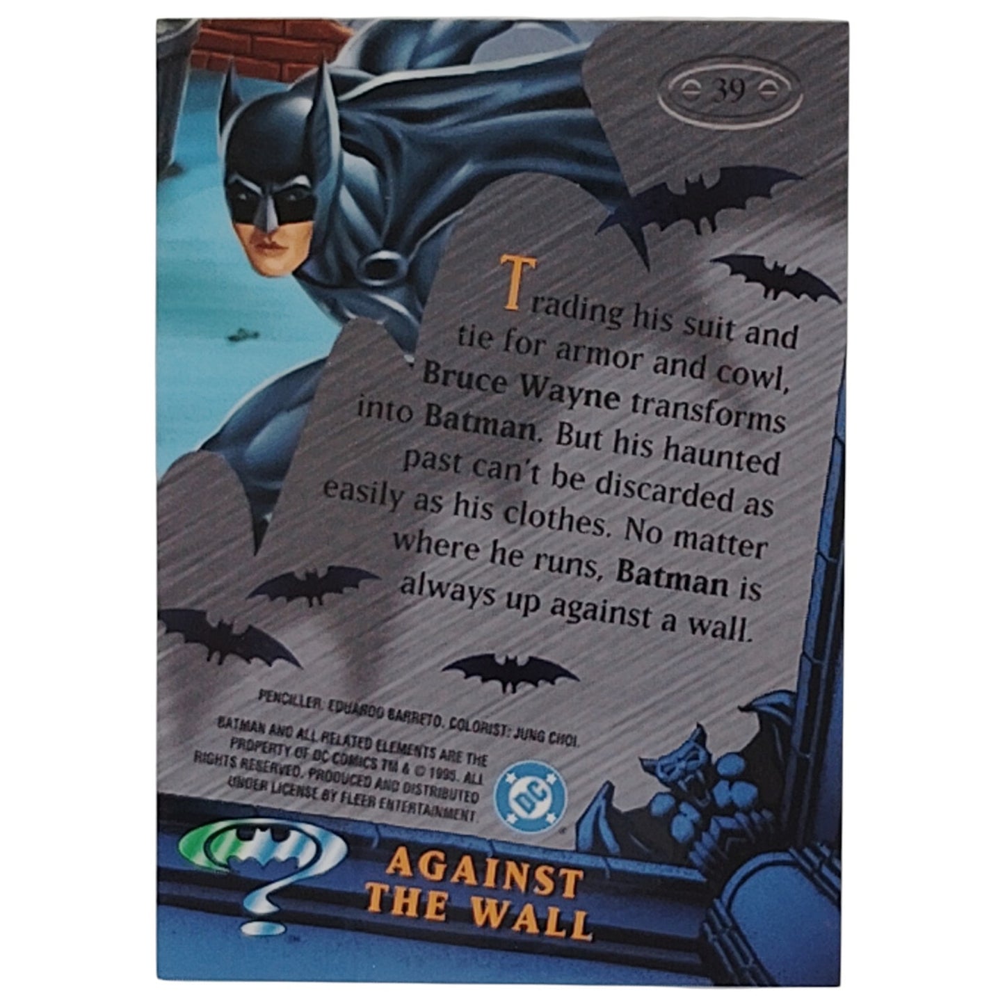 Sentinel 1995, Against the Wall, Metallic Card #39, Batman Forever, DC Comics