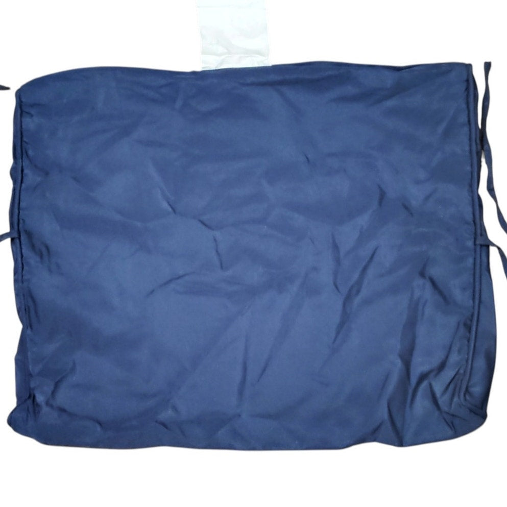 Outdoor Cushion Slipcover – Navy Blue 22×17×2" | Hidden Zipper, Side Ties