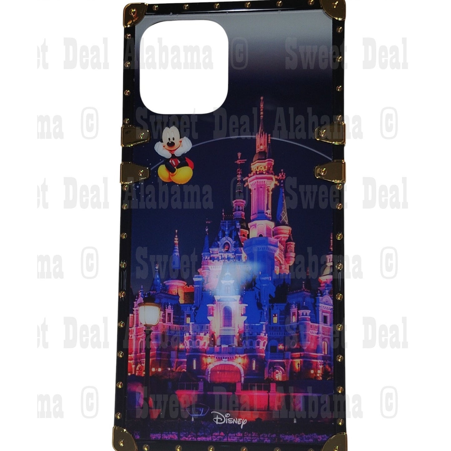 Cellphone Case For iPhone 12 Pro Max, Disney at Night Design w/ Gold Accents