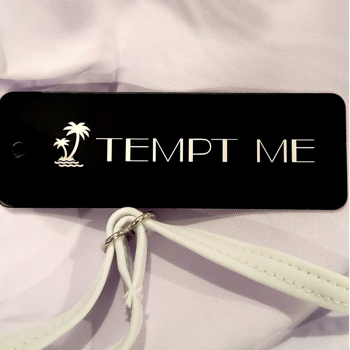 Tempt Me High Waisted Bikini Tummy Control Bottoms Ruffle Off Shoulder L(12-14)