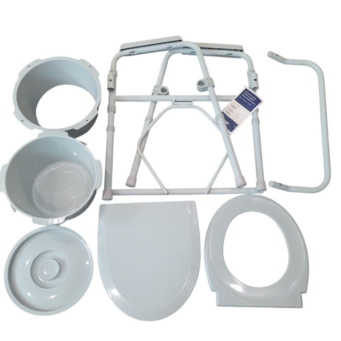 Bedside Commode Chair - HD Raised Toilet Seat w/ Handles, Supports up to 350 Lb