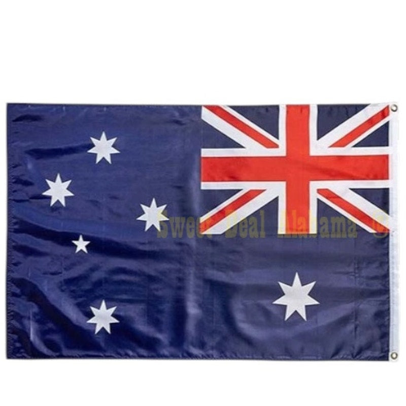 Country Flag, Australia 3 Ft. x 5 Ft. Nylon Flag, Metal Grommets, Canvas Header