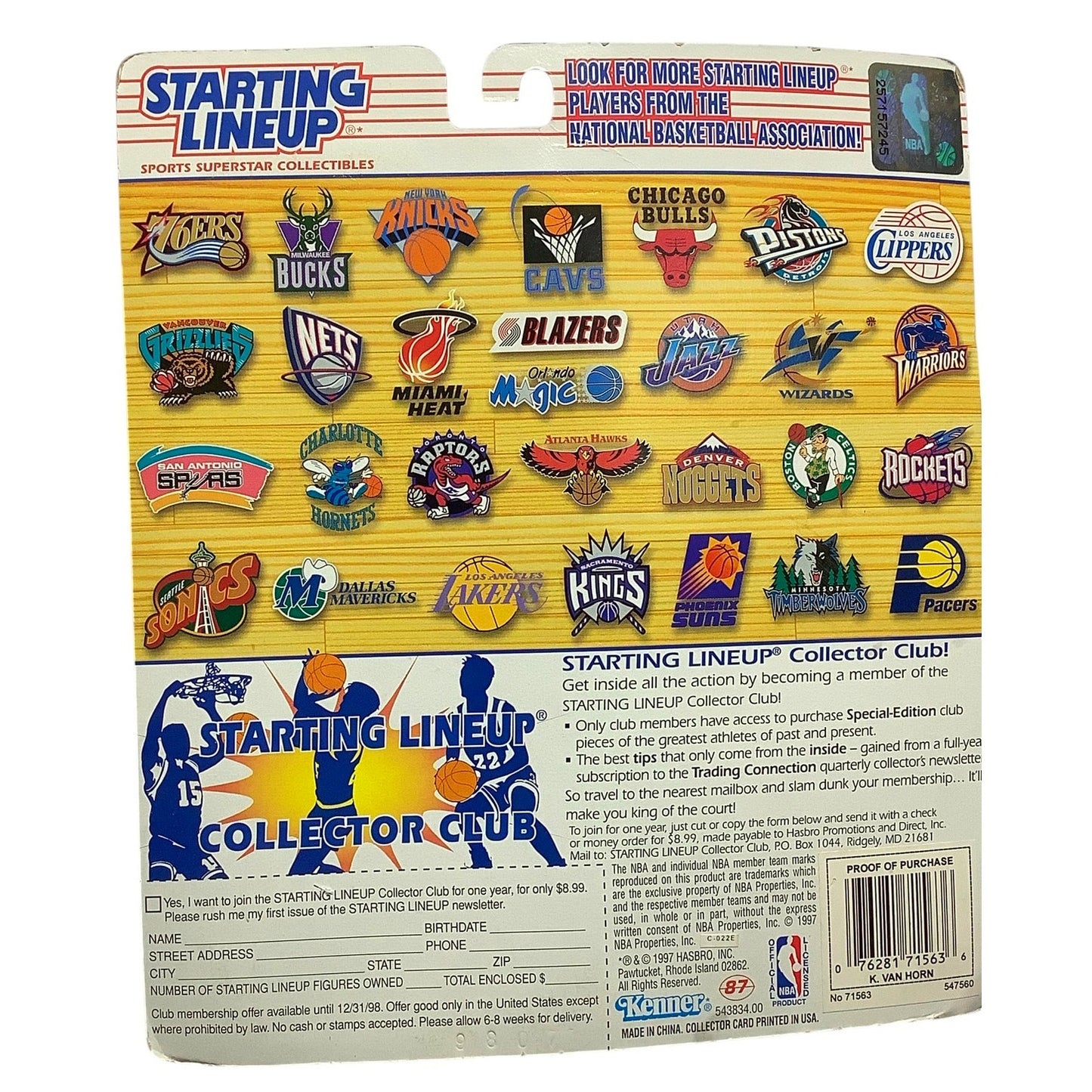 Kenner Starting Lineup, Keith Van Horn, 1997 10th Year Edition Extended Series